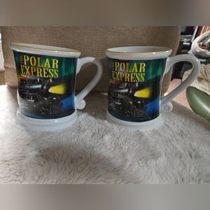 NEW The Polar Express 3D Train - Warner Brothers Ceramic Coffee Mug (Set Of 2)